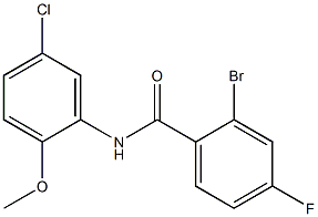 2-bromo-N-(5-chloro-2-methoxyphenyl)-4-fluorobenzamide 구조식 이미지