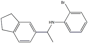 2-bromo-N-[1-(2,3-dihydro-1H-inden-5-yl)ethyl]aniline 구조식 이미지