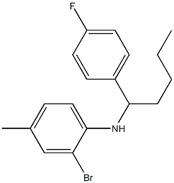 2-bromo-N-[1-(4-fluorophenyl)pentyl]-4-methylaniline 구조식 이미지