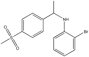 2-bromo-N-[1-(4-methanesulfonylphenyl)ethyl]aniline Structure