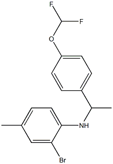 2-bromo-N-{1-[4-(difluoromethoxy)phenyl]ethyl}-4-methylaniline Structure