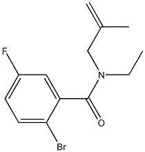 2-bromo-N-ethyl-5-fluoro-N-(2-methylprop-2-enyl)benzamide 구조식 이미지