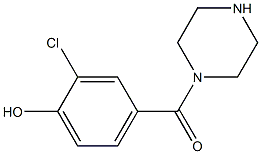 2-chloro-4-(piperazin-1-ylcarbonyl)phenol Structure