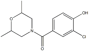 2-chloro-4-[(2,6-dimethylmorpholin-4-yl)carbonyl]phenol Structure