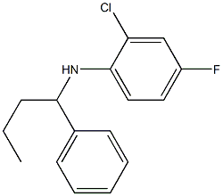2-chloro-4-fluoro-N-(1-phenylbutyl)aniline Structure