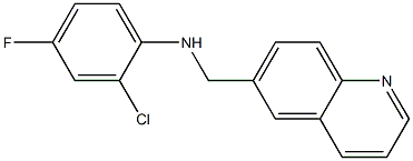 2-chloro-4-fluoro-N-(quinolin-6-ylmethyl)aniline Structure