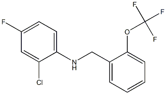 2-chloro-4-fluoro-N-{[2-(trifluoromethoxy)phenyl]methyl}aniline 구조식 이미지