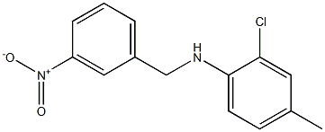 2-chloro-4-methyl-N-[(3-nitrophenyl)methyl]aniline 구조식 이미지