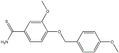 3-methoxy-4-[(4-methoxyphenyl)methoxy]benzene-1-carbothioamide Structure