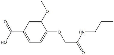 3-methoxy-4-[(propylcarbamoyl)methoxy]benzoic acid Structure