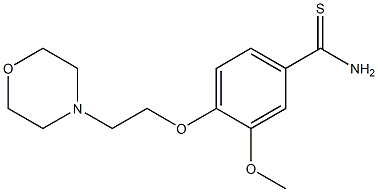 3-methoxy-4-[2-(morpholin-4-yl)ethoxy]benzene-1-carbothioamide 구조식 이미지