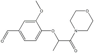 3-methoxy-4-{[1-(morpholin-4-yl)-1-oxopropan-2-yl]oxy}benzaldehyde Structure