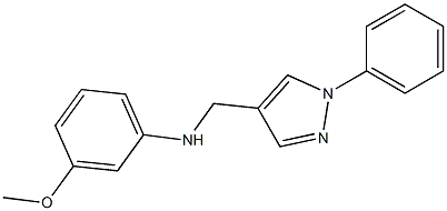 3-methoxy-N-[(1-phenyl-1H-pyrazol-4-yl)methyl]aniline 구조식 이미지