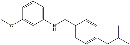 3-methoxy-N-{1-[4-(2-methylpropyl)phenyl]ethyl}aniline 구조식 이미지