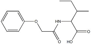 3-methyl-2-(2-phenoxyacetamido)pentanoic acid 구조식 이미지