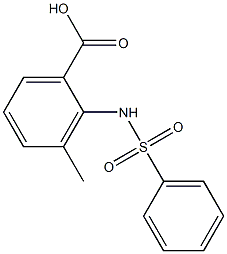 3-methyl-2-[(phenylsulfonyl)amino]benzoic acid Structure