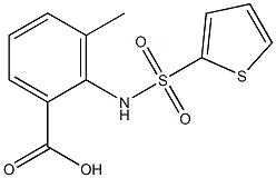 3-methyl-2-[(thien-2-ylsulfonyl)amino]benzoic acid Structure