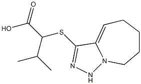 3-methyl-2-{5H,6H,7H,8H,9H-[1,2,4]triazolo[3,4-a]azepin-3-ylsulfanyl}butanoic acid Structure