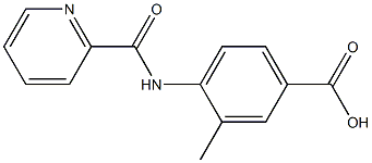 3-methyl-4-[(pyridin-2-ylcarbonyl)amino]benzoic acid Structure