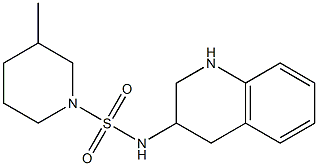 3-methyl-N-(1,2,3,4-tetrahydroquinolin-3-yl)piperidine-1-sulfonamide 구조식 이미지
