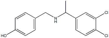 4-({[1-(3,4-dichlorophenyl)ethyl]amino}methyl)phenol 구조식 이미지