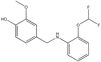 4-({[2-(difluoromethoxy)phenyl]amino}methyl)-2-methoxyphenol 구조식 이미지