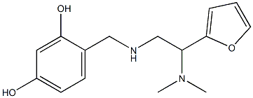 4-({[2-(dimethylamino)-2-(furan-2-yl)ethyl]amino}methyl)benzene-1,3-diol 구조식 이미지