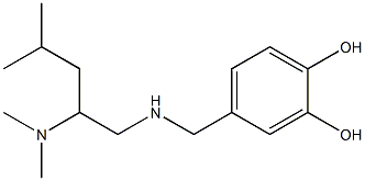 4-({[2-(dimethylamino)-4-methylpentyl]amino}methyl)benzene-1,2-diol Structure