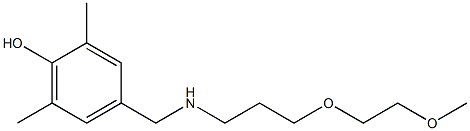 4-({[3-(2-methoxyethoxy)propyl]amino}methyl)-2,6-dimethylphenol 구조식 이미지