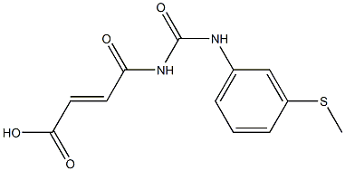 4-({[3-(methylsulfanyl)phenyl]carbamoyl}amino)-4-oxobut-2-enoic acid 구조식 이미지