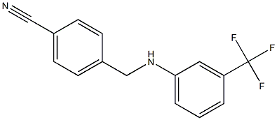 4-({[3-(trifluoromethyl)phenyl]amino}methyl)benzonitrile Structure