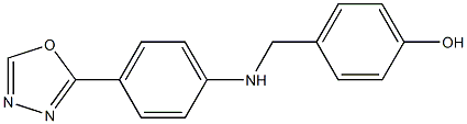 4-({[4-(1,3,4-oxadiazol-2-yl)phenyl]amino}methyl)phenol Structure