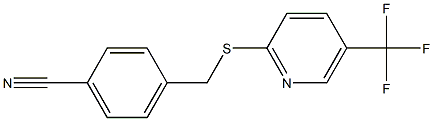 4-({[5-(trifluoromethyl)pyridin-2-yl]sulfanyl}methyl)benzonitrile Structure
