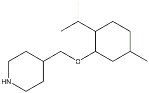 4-({[5-methyl-2-(propan-2-yl)cyclohexyl]oxy}methyl)piperidine 구조식 이미지