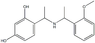 4-(1-{[1-(2-methoxyphenyl)ethyl]amino}ethyl)benzene-1,3-diol 구조식 이미지