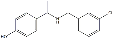 4-(1-{[1-(3-chlorophenyl)ethyl]amino}ethyl)phenol Structure