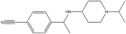 4-(1-{[1-(propan-2-yl)piperidin-4-yl]amino}ethyl)benzonitrile Structure