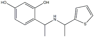 4-(1-{[1-(thiophen-2-yl)ethyl]amino}ethyl)benzene-1,3-diol Structure