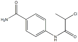 4-(2-chloropropanamido)benzamide 구조식 이미지