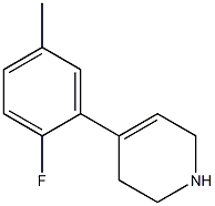 4-(2-fluoro-5-methylphenyl)-1,2,3,6-tetrahydropyridine 구조식 이미지