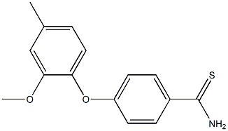 4-(2-methoxy-4-methylphenoxy)benzene-1-carbothioamide 구조식 이미지