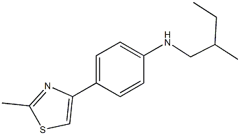 4-(2-methyl-1,3-thiazol-4-yl)-N-(2-methylbutyl)aniline Structure