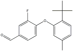 4-(2-tert-butyl-5-methylphenoxy)-3-fluorobenzaldehyde 구조식 이미지
