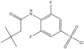 4-(3,3-dimethylbutanamido)-3,5-difluorobenzene-1-sulfonyl chloride Structure