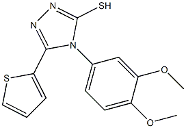4-(3,4-dimethoxyphenyl)-5-(thiophen-2-yl)-4H-1,2,4-triazole-3-thiol 구조식 이미지