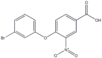 4-(3-bromophenoxy)-3-nitrobenzoic acid 구조식 이미지