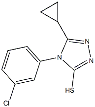 4-(3-chlorophenyl)-5-cyclopropyl-4H-1,2,4-triazole-3-thiol 구조식 이미지