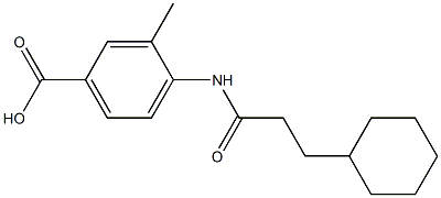 4-(3-cyclohexylpropanamido)-3-methylbenzoic acid Structure