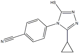 4-(3-cyclopropyl-5-sulfanyl-4H-1,2,4-triazol-4-yl)benzonitrile Structure