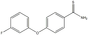 4-(3-fluorophenoxy)benzene-1-carbothioamide Structure